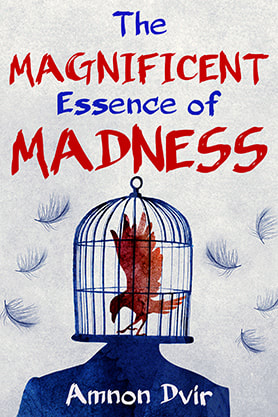 book cover design , ebook kindle amazon, non fiction, amnon dvir, the magnificent essence of madness