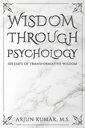 book cover design , ebook kindle amazon, non fiction, arjun kumar, wisdom through psychology