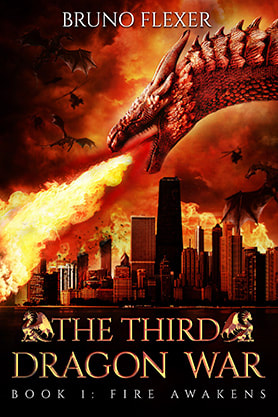 book cover design, ebook kindle amazon, bruno flexer, the third dragon wars