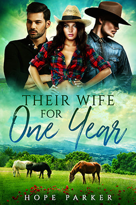 book cover design, ebook kindle amazon, hope parker, their wife for one year