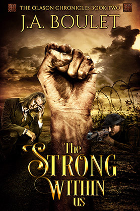 book cover design, ebook kindle amazon, ja boulet, the strong within us