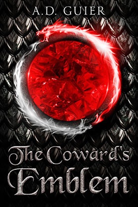 book cover design, ebook kindle amazon, ad guier , the cowards emblem