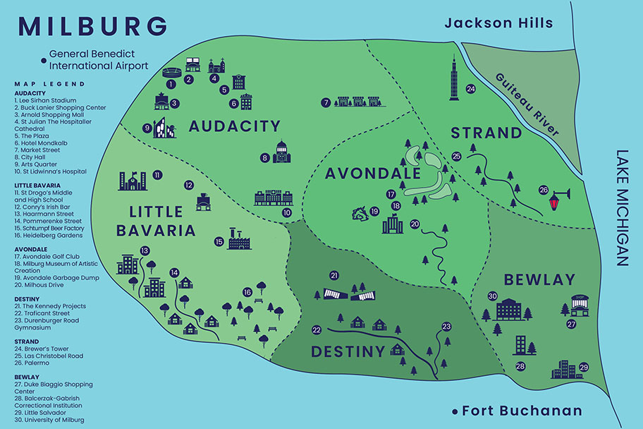 Fictional Town Map design