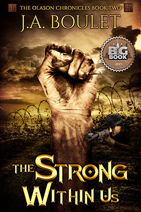 book cover design, ebook kindle amazon, ja boulet, the strong within us